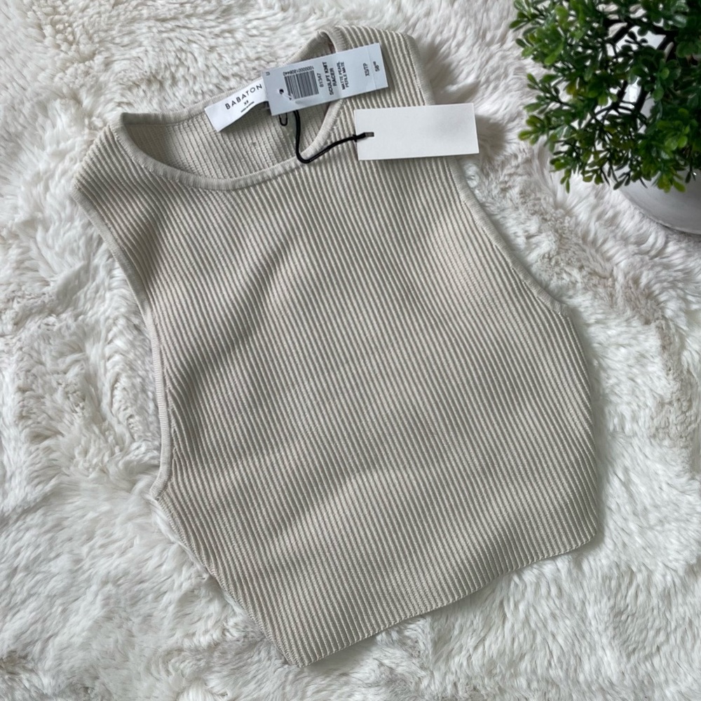NEW Aritzia Babaton Rory Tank – Size XS – Matte Pearl